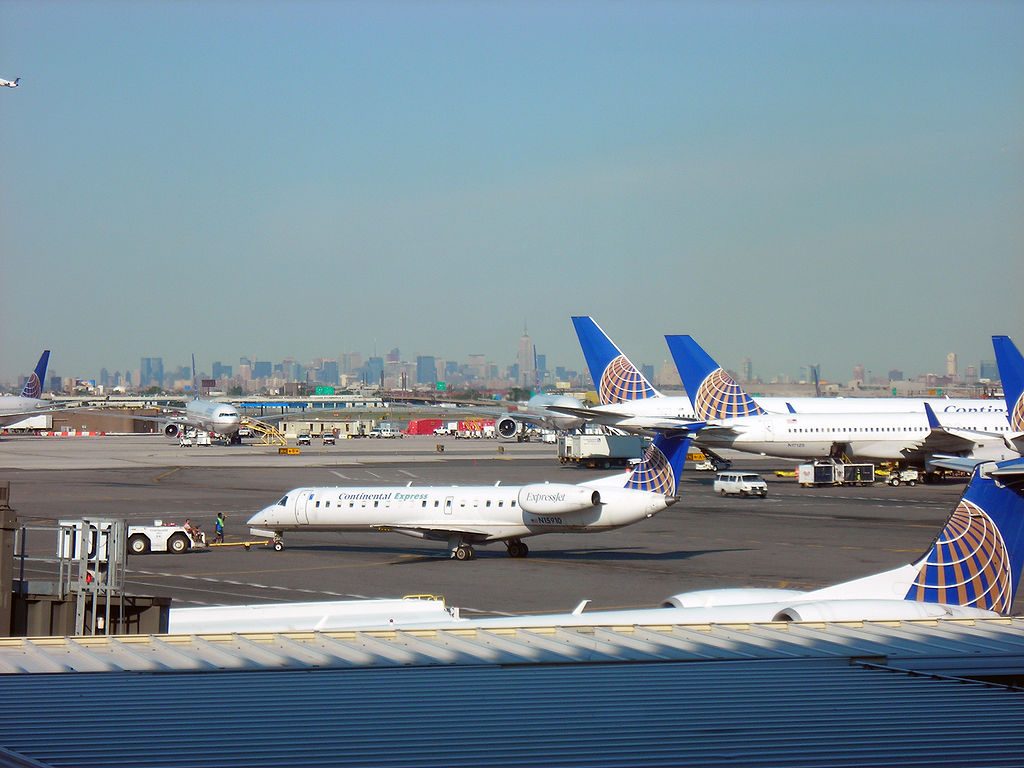 NYC skyline from Newark Liberty Airport