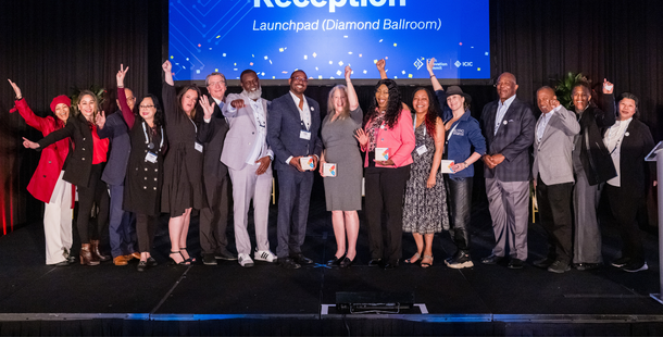 Group photo of the 2024 IC100 Award winners at the 2025 ICIC Annual Conference in Los Angeles, California.