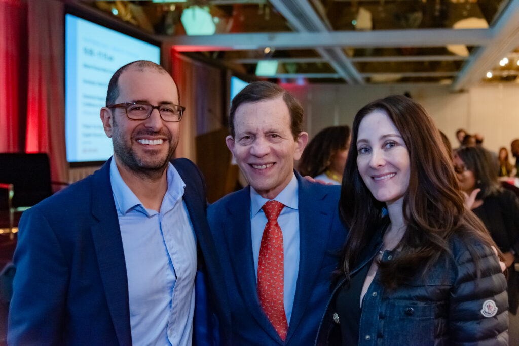 Susanne Birbragher with ICIC CEO Steve Grossman (middle), and Alberto Perlman (left), keynote speaker at the 2023 ICIC Annual Conference held in Miami.